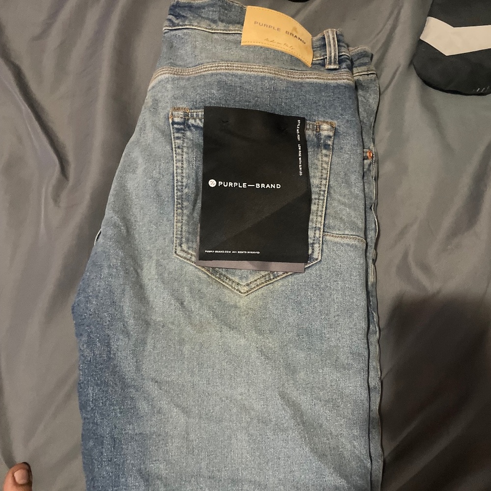Purple jeans
